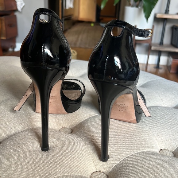 Stuart Weitzman Platform Nudist Disco Black Patent - Picture 3 of 4